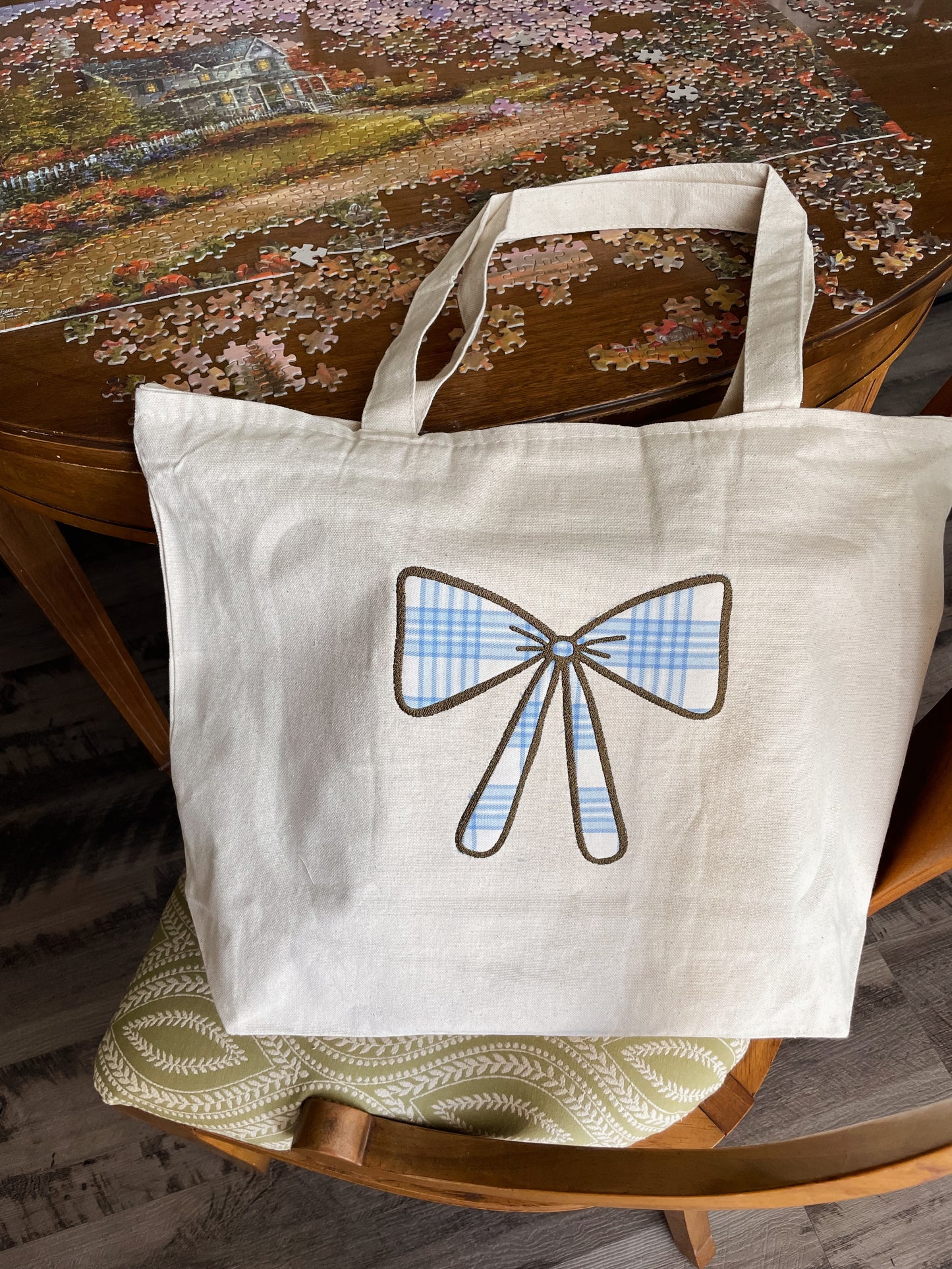 Blue Bow Tote