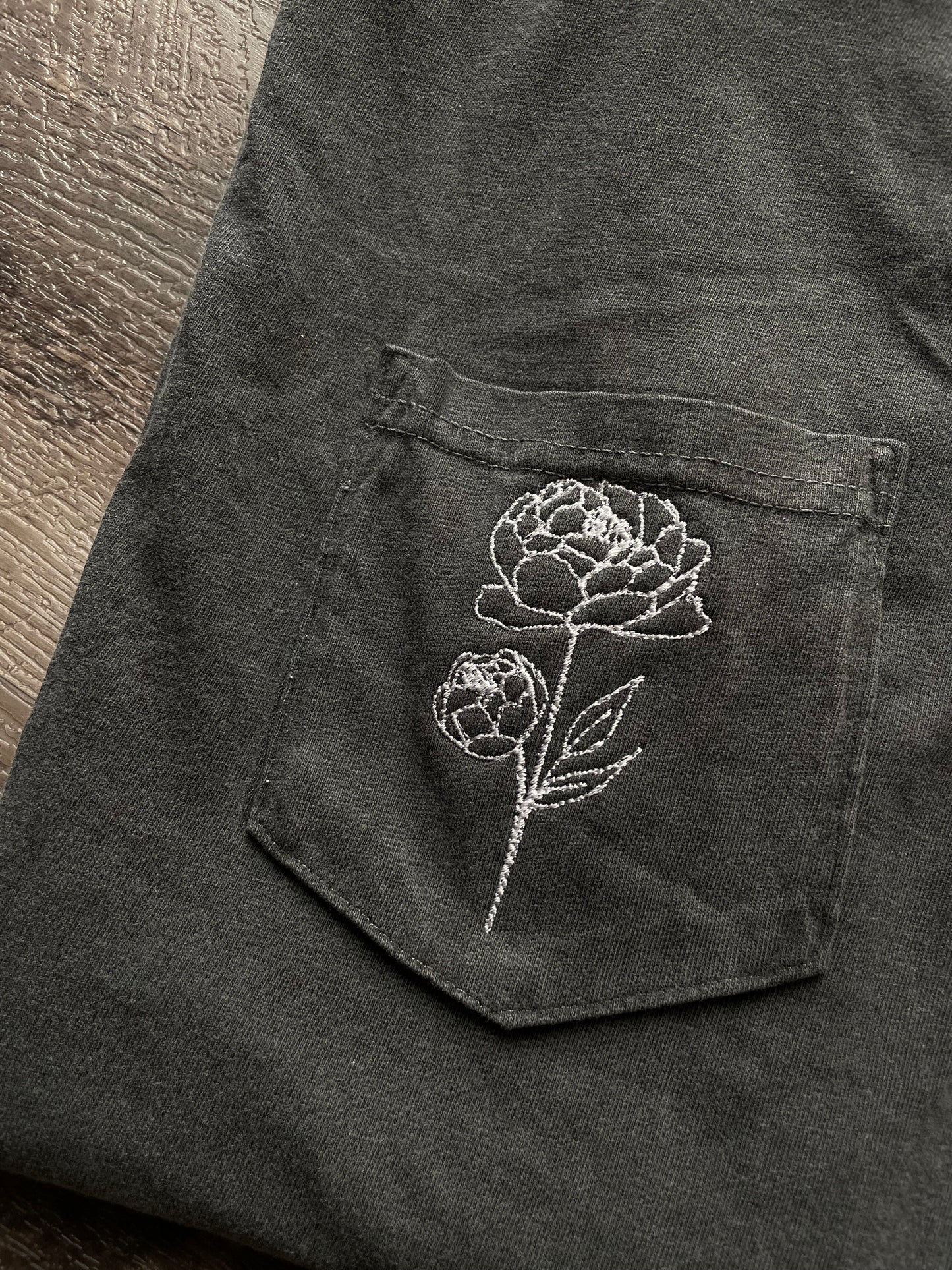 November Embroidered Birth Flower Tee
