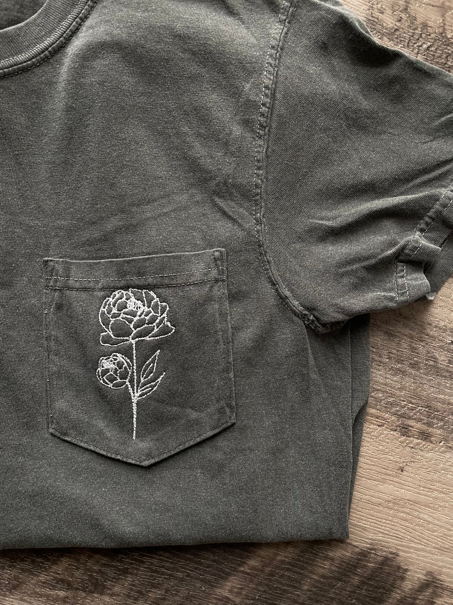 November Embroidered Birth Flower Tee