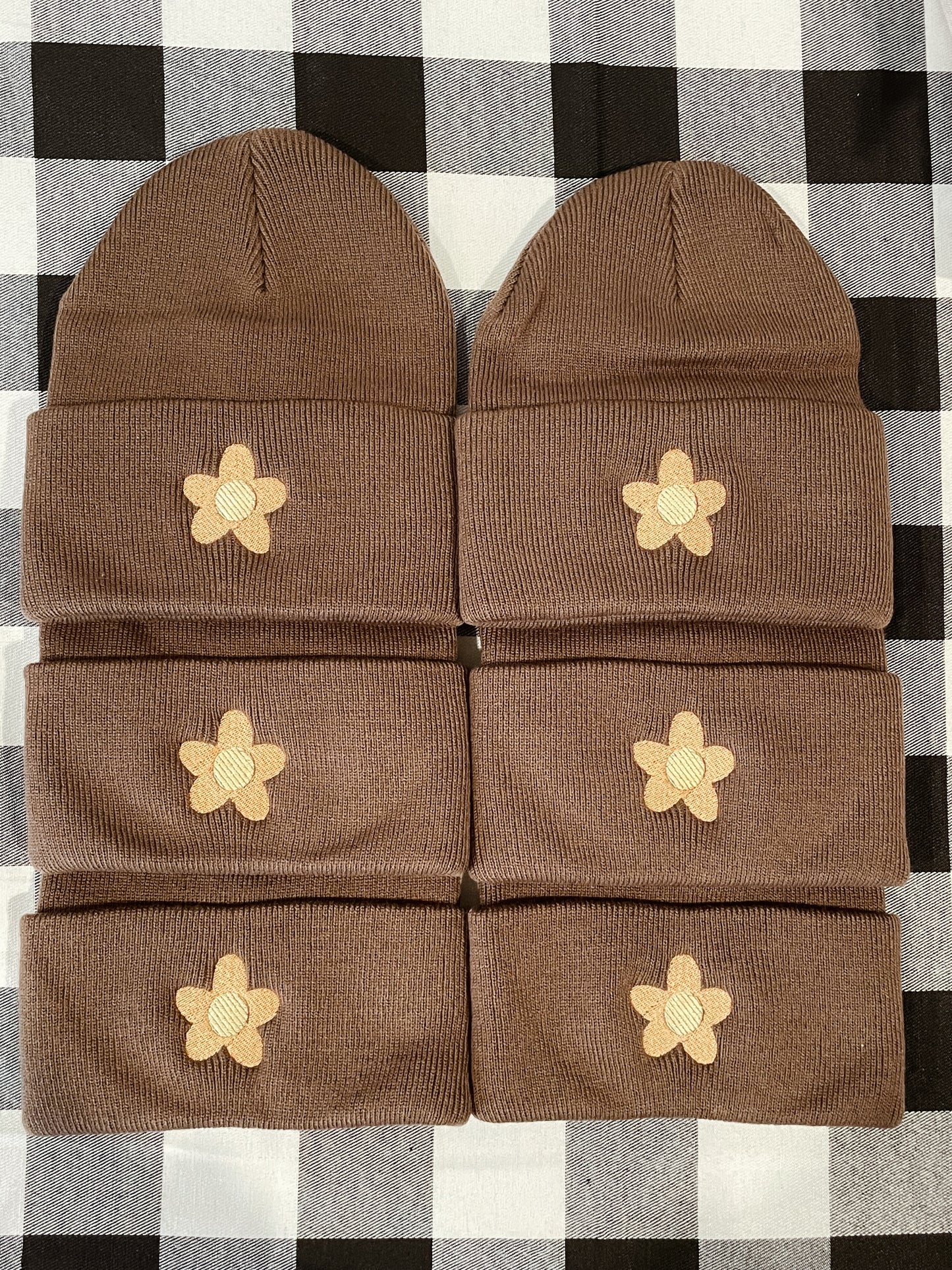 Daisy Embroidered Beanie