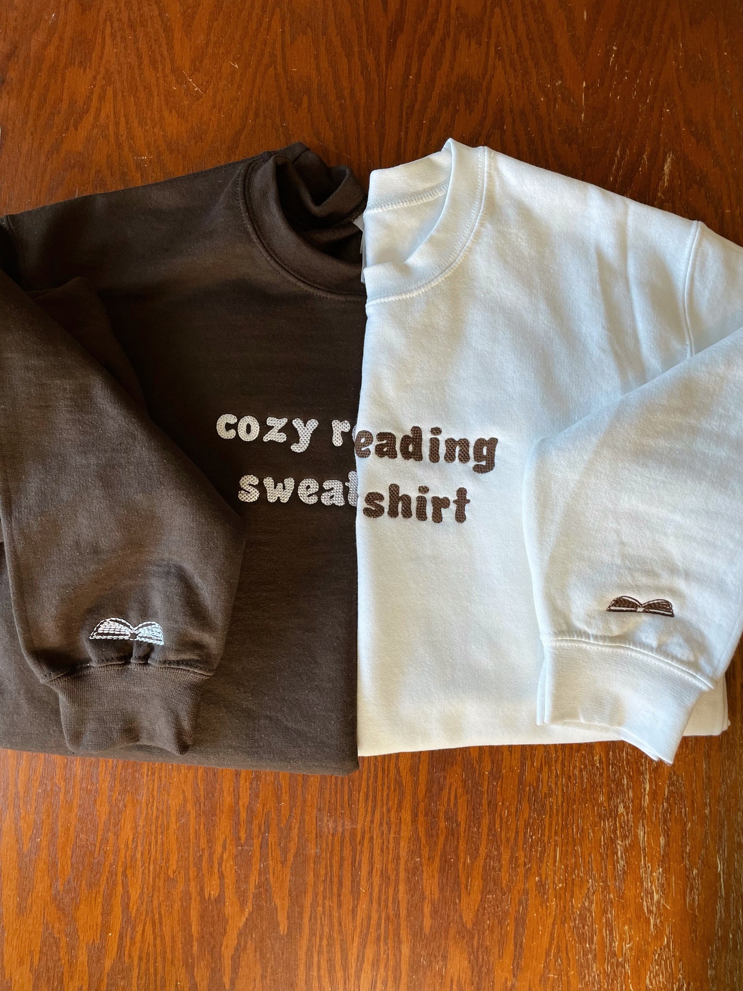 Cozy Reading Embroidered Sweatshirt