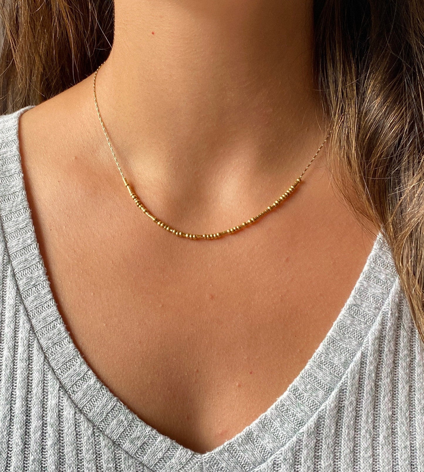 Where You Lead I Will Follow Morse Code Necklace