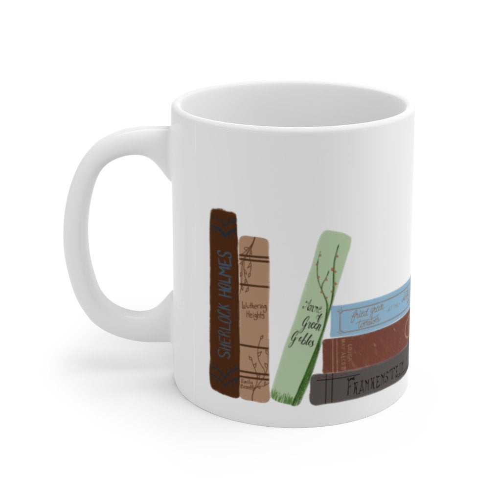 Bookshelf Classic Books Mug