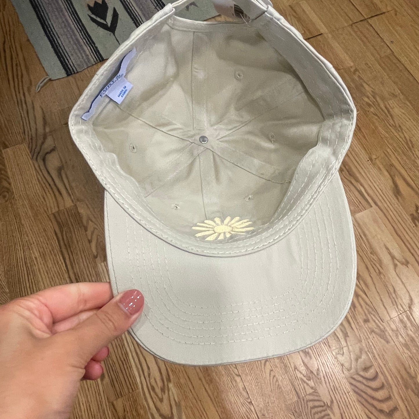 Daisy Embroidered Baseball Hat