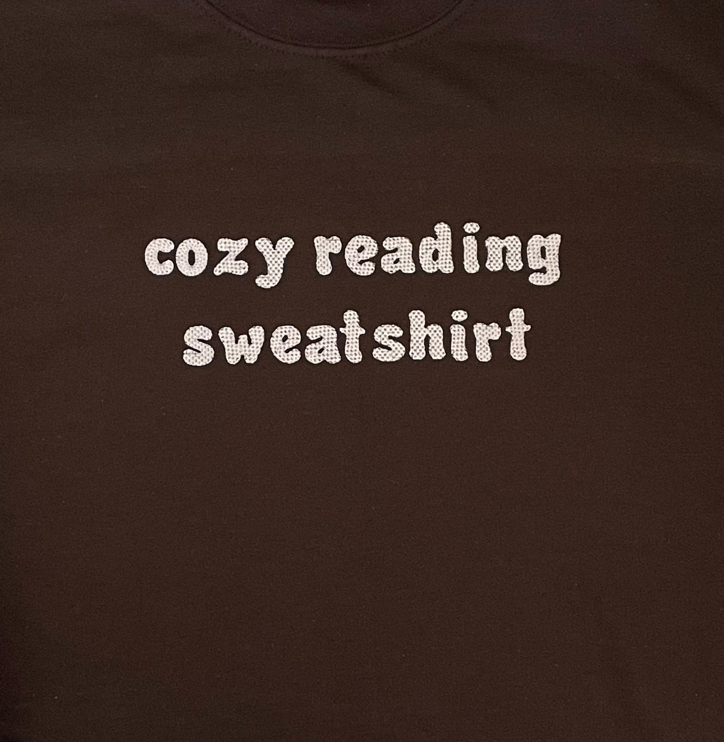 Cozy Reading Embroidered Sweatshirt