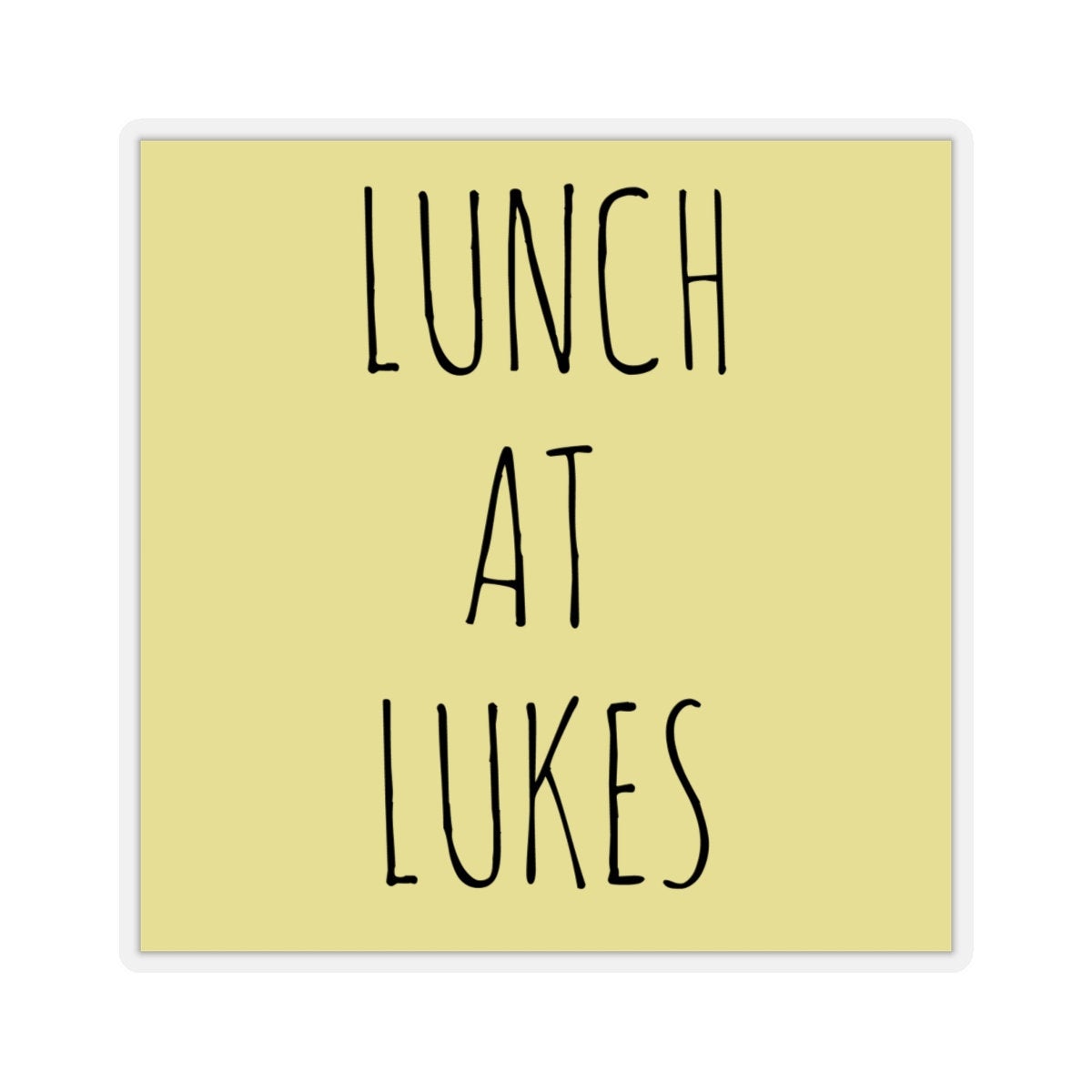 Lunch at Lukes Sticker
