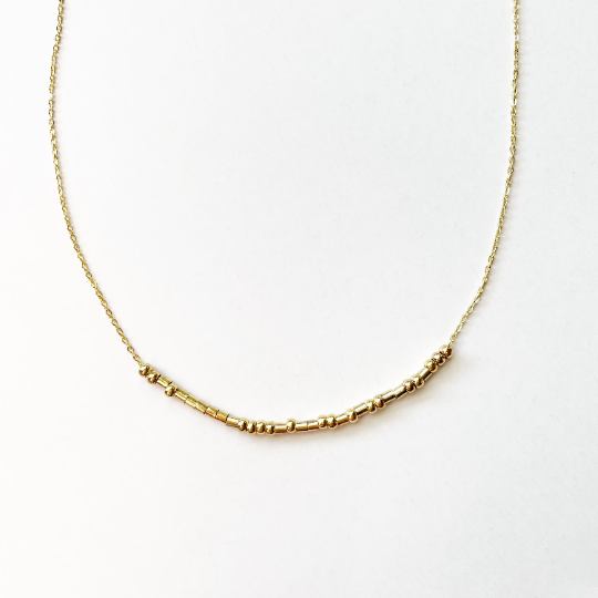 In Omnia Paratus Morse Code Necklace